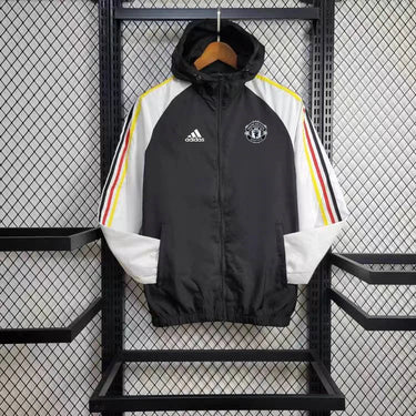 Corta Vento Manchester United 24/25 - Preto e Branco