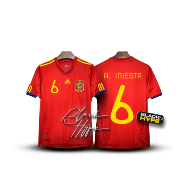 Camisa Iniesta Espanha 2010 Legend