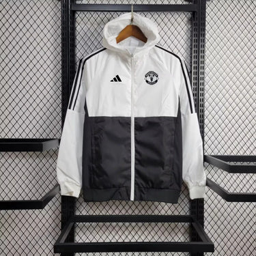 Corta Vento Manchester United 24/25 - Branco e Preto